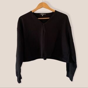 MISSGUIDED Cropped Half-Zip Sweater
